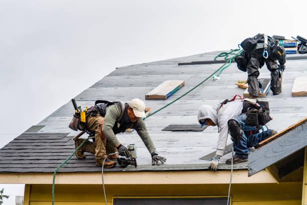 Professional Gutter Installation technician working in Montgomery, PA